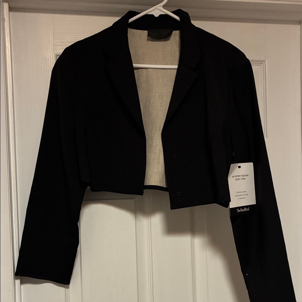 Narcisco Rodriguez black cropped blazer